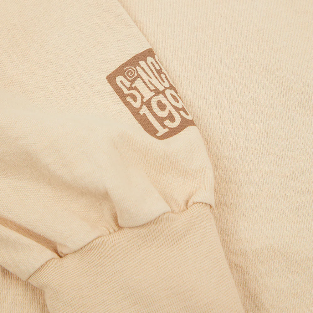 Label Puff Print Longsleeve - Beige - Image 4
