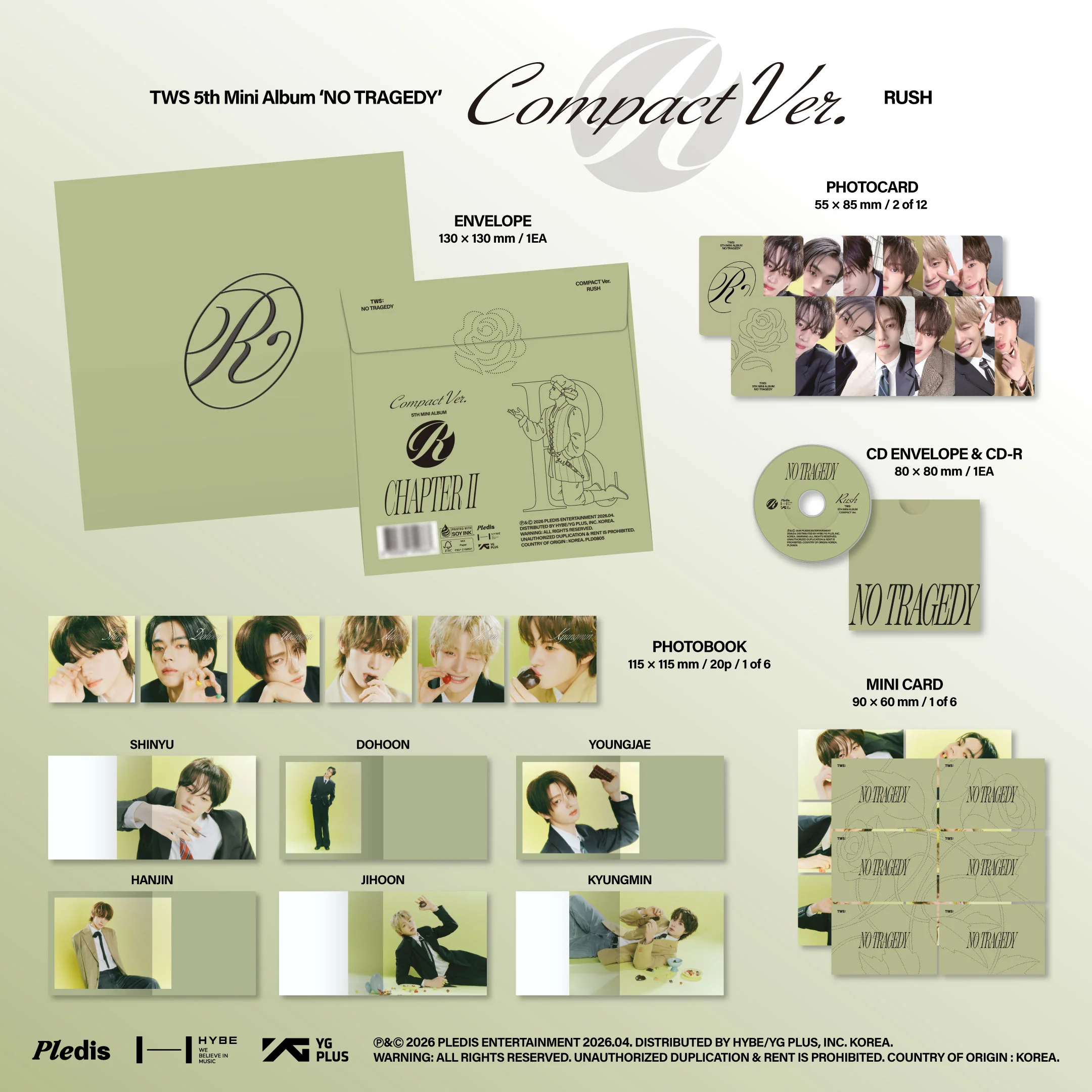 TWS 5th Mini Album ‘NO TRAGEDY' COMPACT Ver. (RUSH)