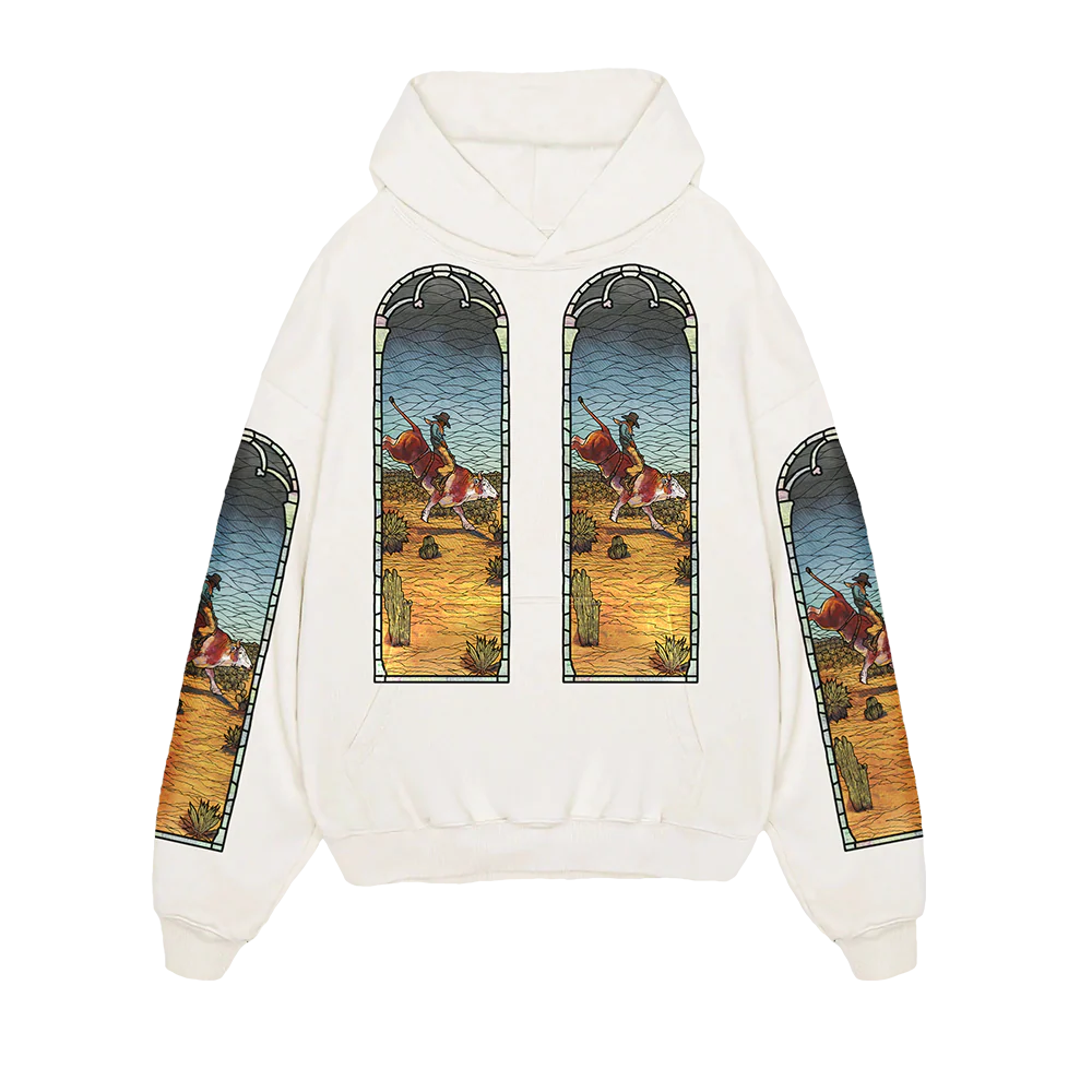 Who Decides War x EST Gee Stained Glass Hoodie (Cream)