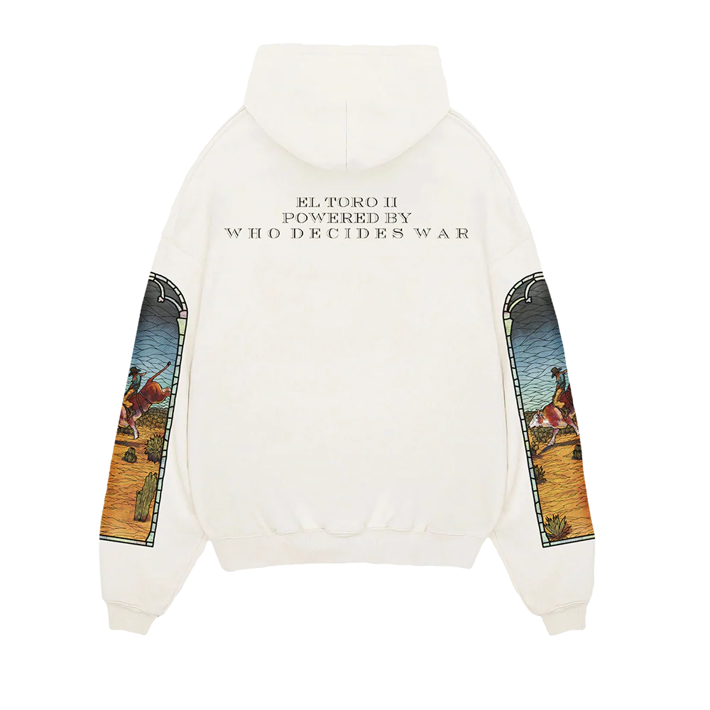 Who Decides War x EST Gee Stained Glass Hoodie (Cream) - Image 2