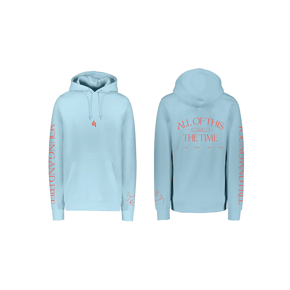 YOUNG & FREE SKY BLUE HOODIE - Image 4